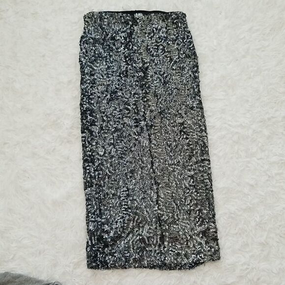 Xhilaration Silver Sequins Skirt Set Sz Xsmall - Picture 8 of 11